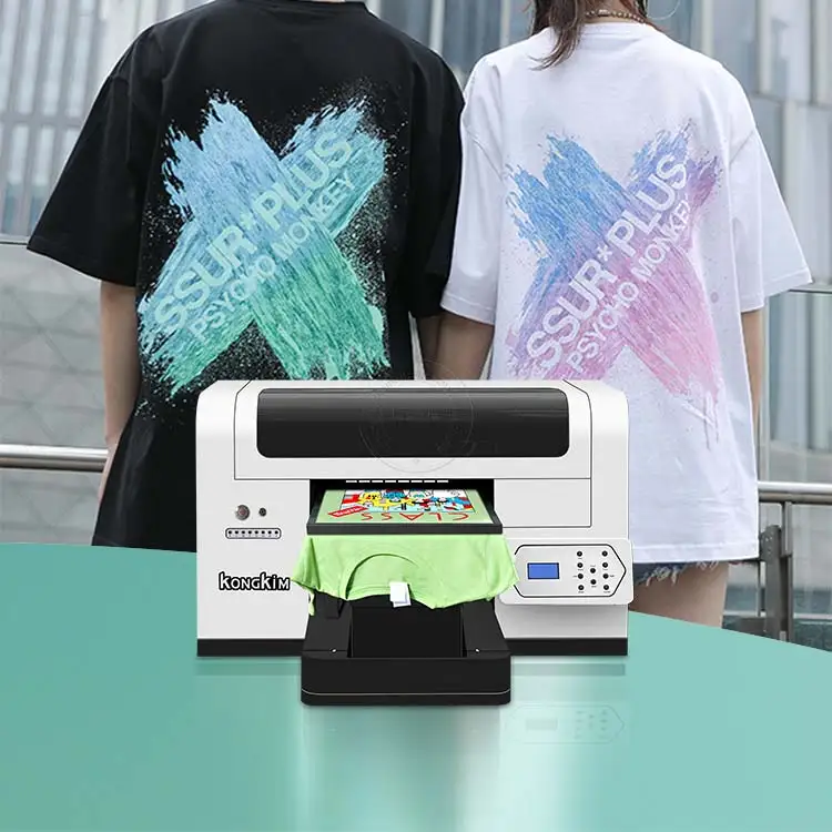 A3 DTG printer for t-shirt KONGKIM double i3200 heads DTG printer printing machine