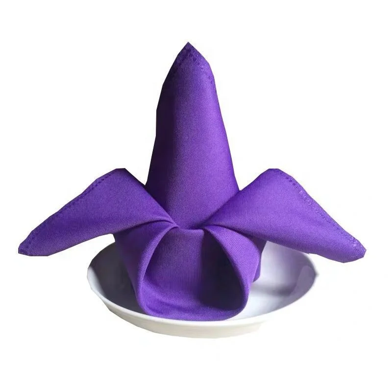 Hot Sale Table Dinner Napkin Wedding Napkins for Party Hotel Restaurant Decoration Customized Logo Polyester Opp Bag CLASSIC