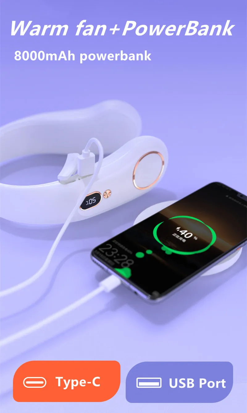 New Style warmer Neck Fan Heater USB Mini Hot Sell Factory Directly Sell Neck Warmer