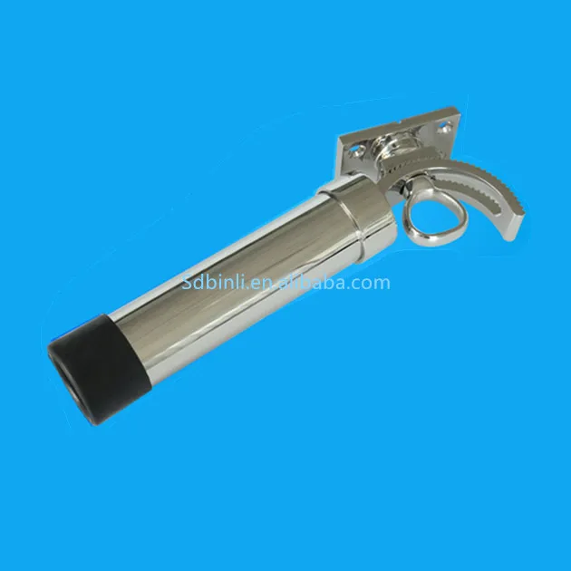 Custom adjustable stainless steel polishing stand boat fishing rod 360 holder silver