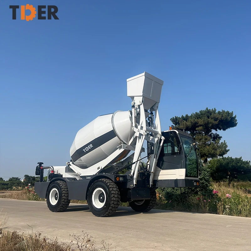 Liftsun 4 cbm cubic meters self propelled Front wheel steering self-loading concrete mixer truck