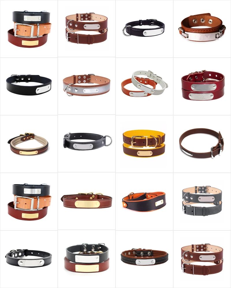 Leather Dog Collar Luxury Hot Sale Premium Quality Handmade With Soft Padded And Conchos & Spike Studs Decoration Manufacturer