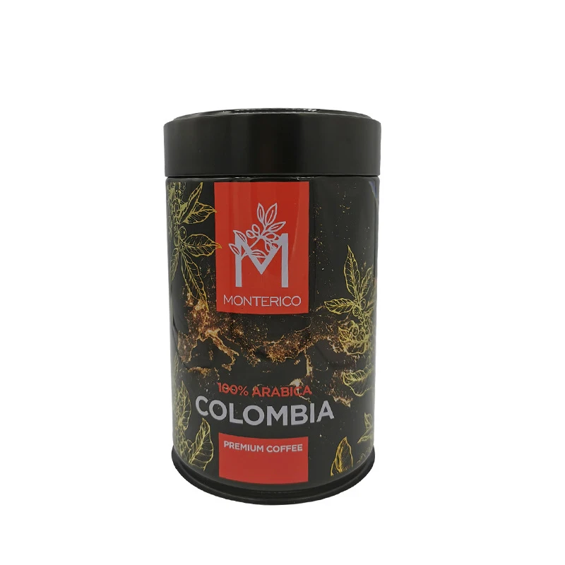 Wholesale custom luxury food grade airtight coffee tea caddy powder can container storage tin box packaging metal tea tin cans