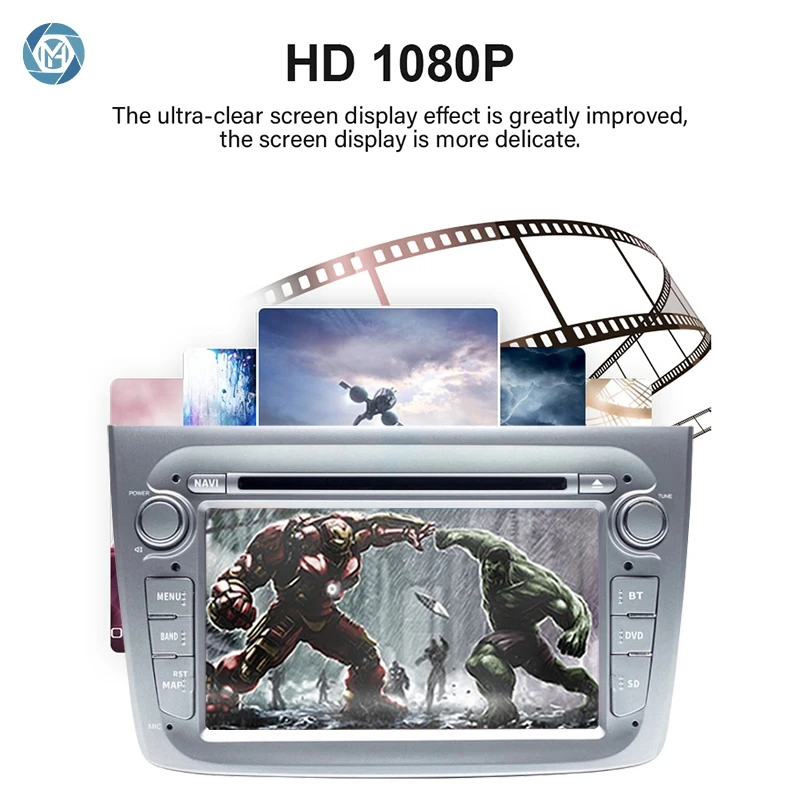 7 inch TPMS DAB DSP IPS Android  wireless CarPlay 4G car dvd player for Alfa Romeo Mito