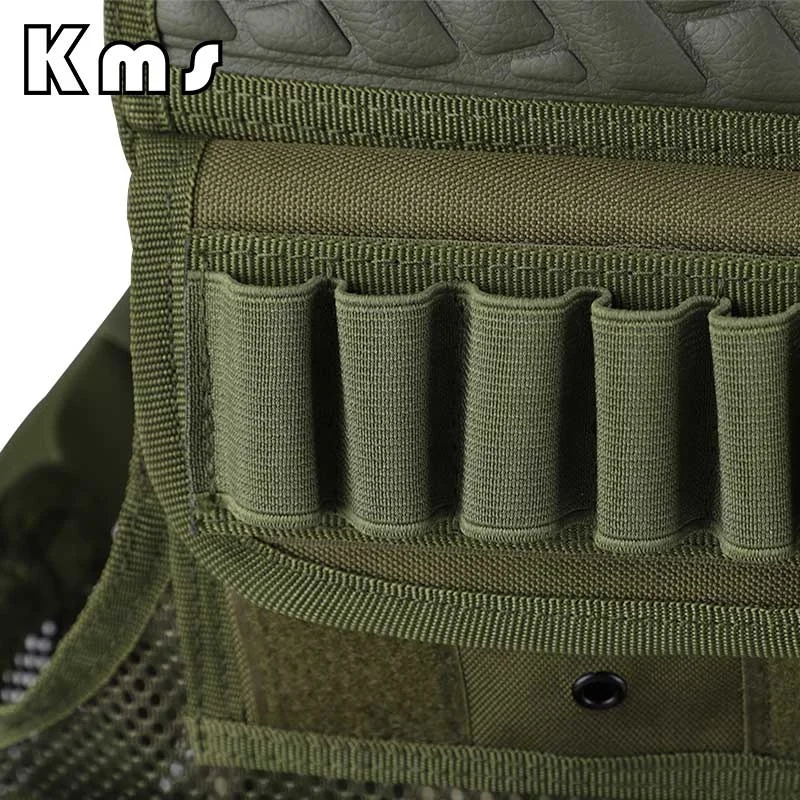 KMS Custom Adjustable Olive Green Mesh Outdoor Combat Training Molle Harness Gilet Tactique Chalecos Tactico Tactical Vest