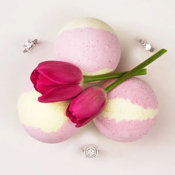 100% Natural Skin Care handmade Exfoliating private label bath fizzer with ring