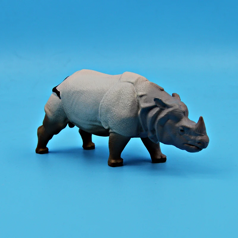 Animal toys for children rhinoceros hair cattle plastic ornaments wild animal model anti-real cattle custom-made toys