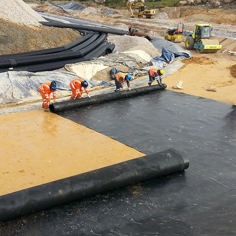 ASTM High Quality 0.2mm~2.5mm HDPE LDPE Waterproof Geomembrane for Agriculture Pond Liner  for Landfill Anti-Seepage Geomembrane