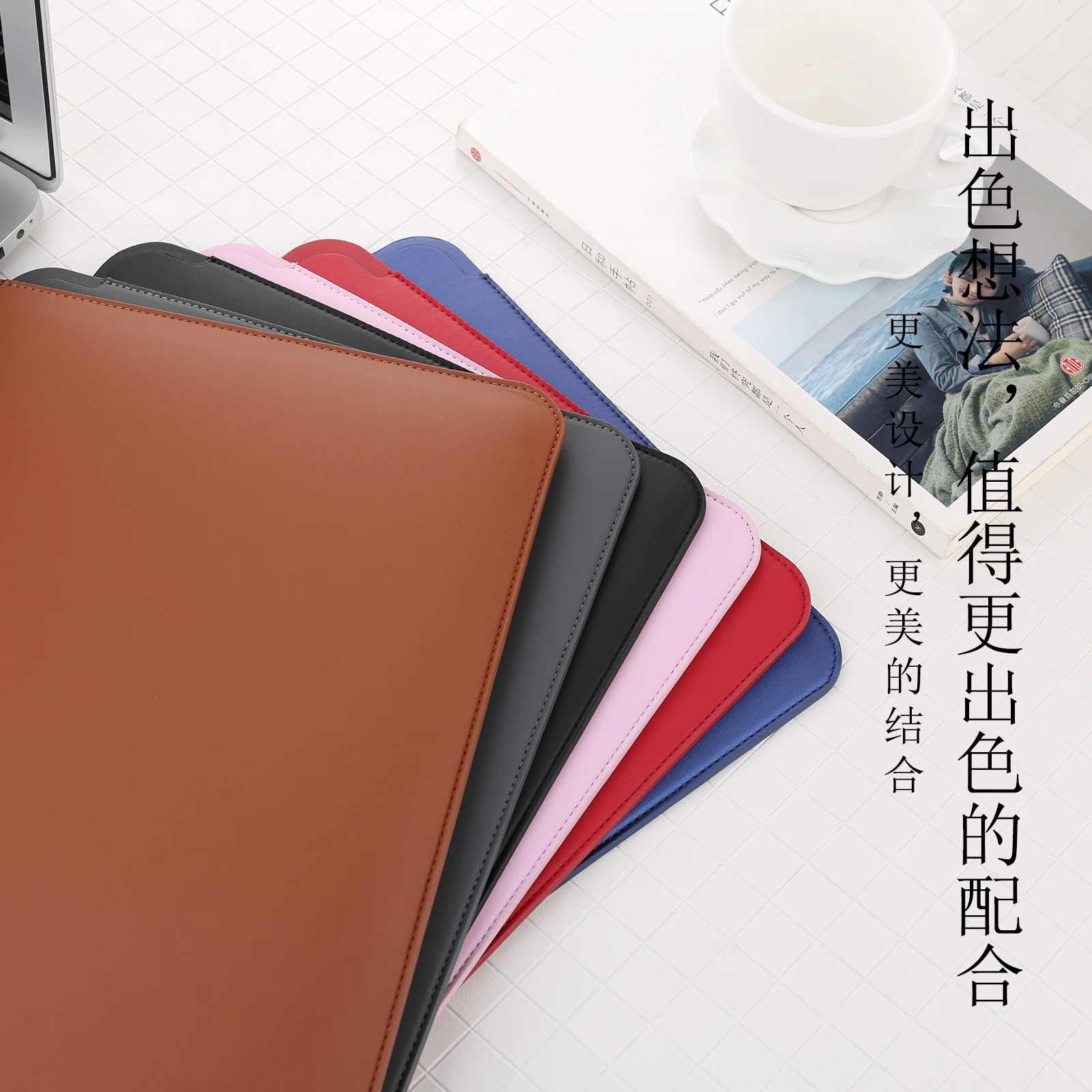 
Easy Carrying Shockproof Premium PU Leather Laptop Sleeve Cover Cases for MacBook 16 inch 