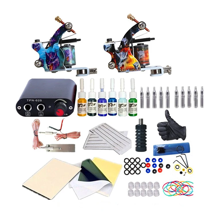 Wholesale High Quality Professional Tattoo Machine Complete Set Tattoo Machines Guns Kit