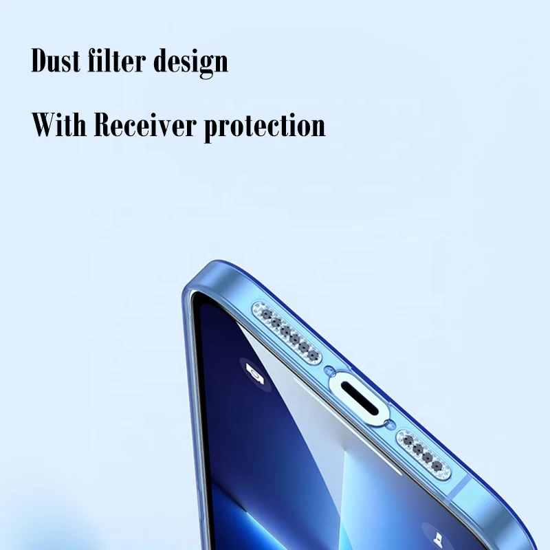 Dustproof Ultra Thin Lens Protection Mobile Phone Case Frosted Transparent Phone Cover for iPhone 12/13/14/pro/plus/pro max