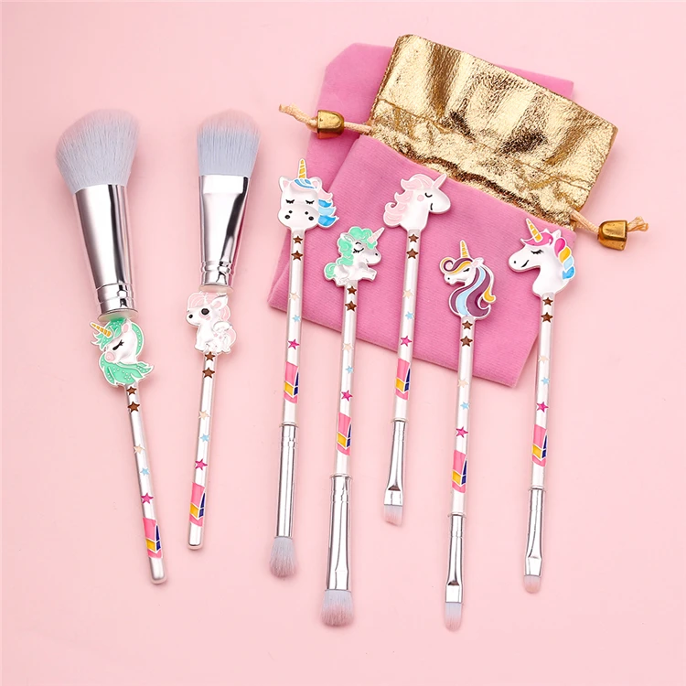 7 pcs unicorns makeup brushes smudge brush brochas de maquillaje profesional makeup brush set