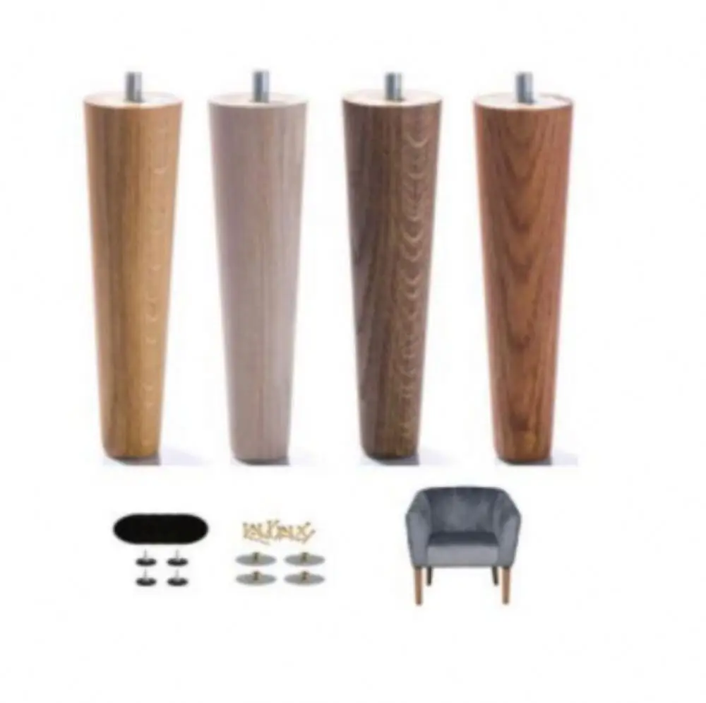 Rubber wood curved furniture sofa leg wooden legs for furniture 20247