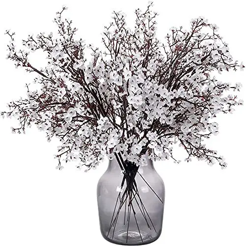 Handmade Simulation Gypsophila Small Floral Bouquet Cloth Flower Gypsophila Fake Flower Branch Wall Decor for Christmas Easter