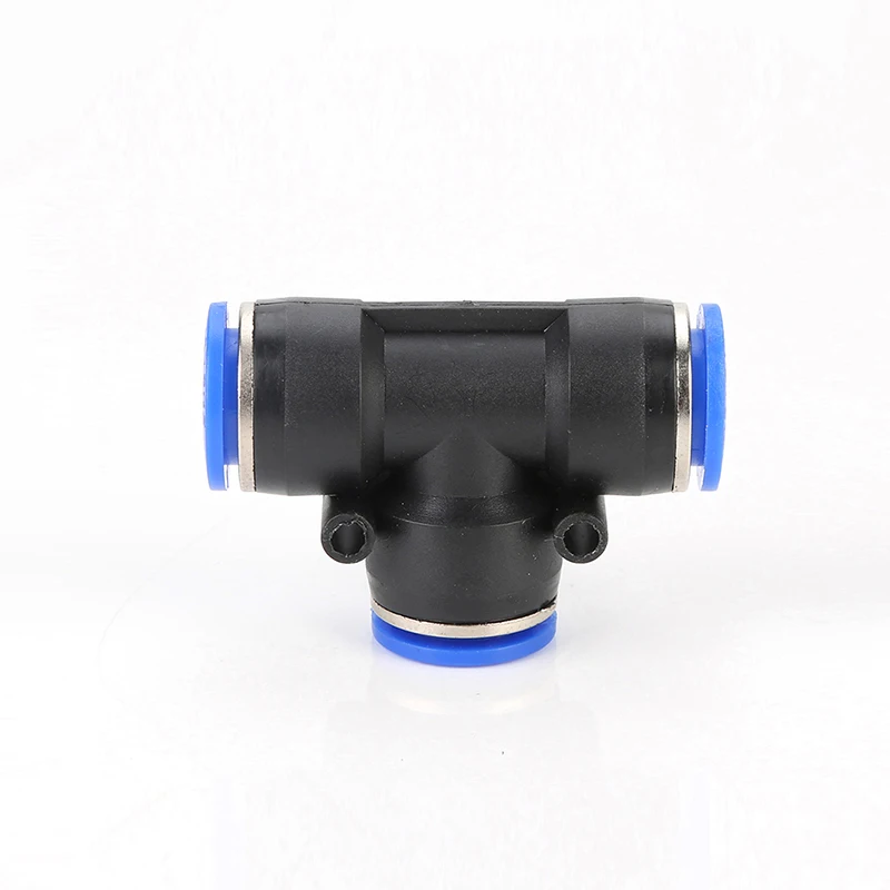 PE-8mm equal tee union three ways push in fittings quick hose connector