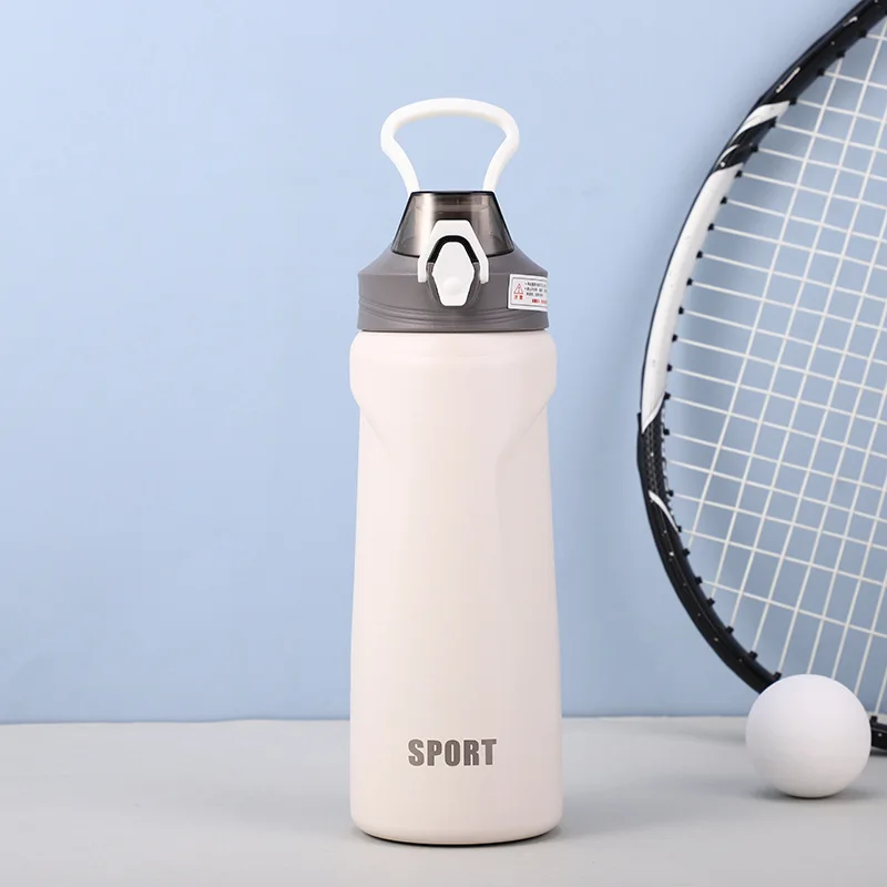Large Capacity Plastic Spray Straw Cup 316 Stainless Steel  Cup Outdoor Travel Sports Custom Water Bottle