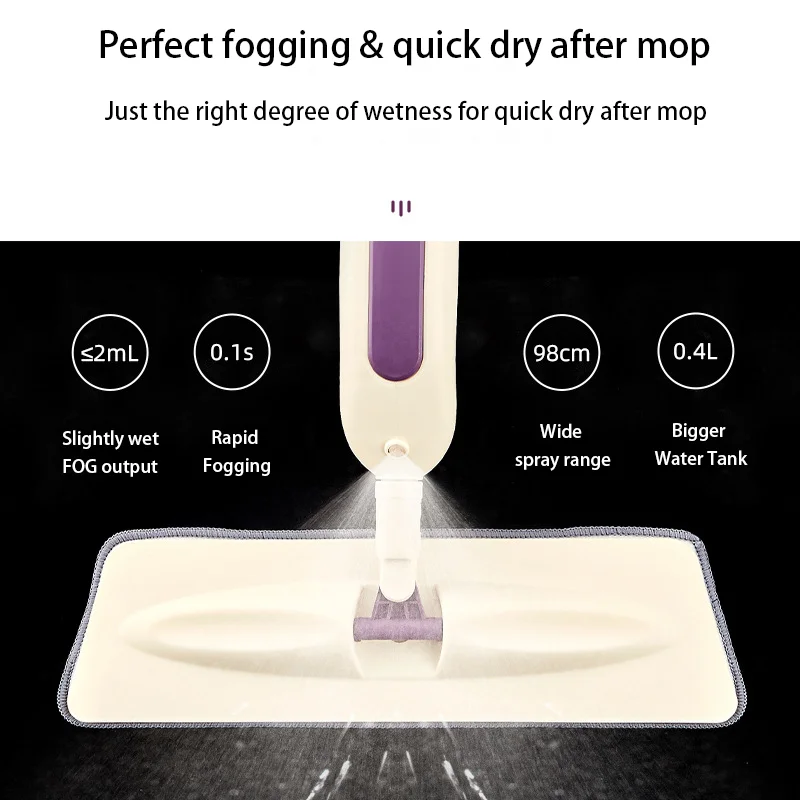 Microfiber Cleaning Dry Wet Wood Spray Mop Floor Washable Pads Handle Flat Mop Sprayer Hardwood Laminate Ceramic Tiles Dust