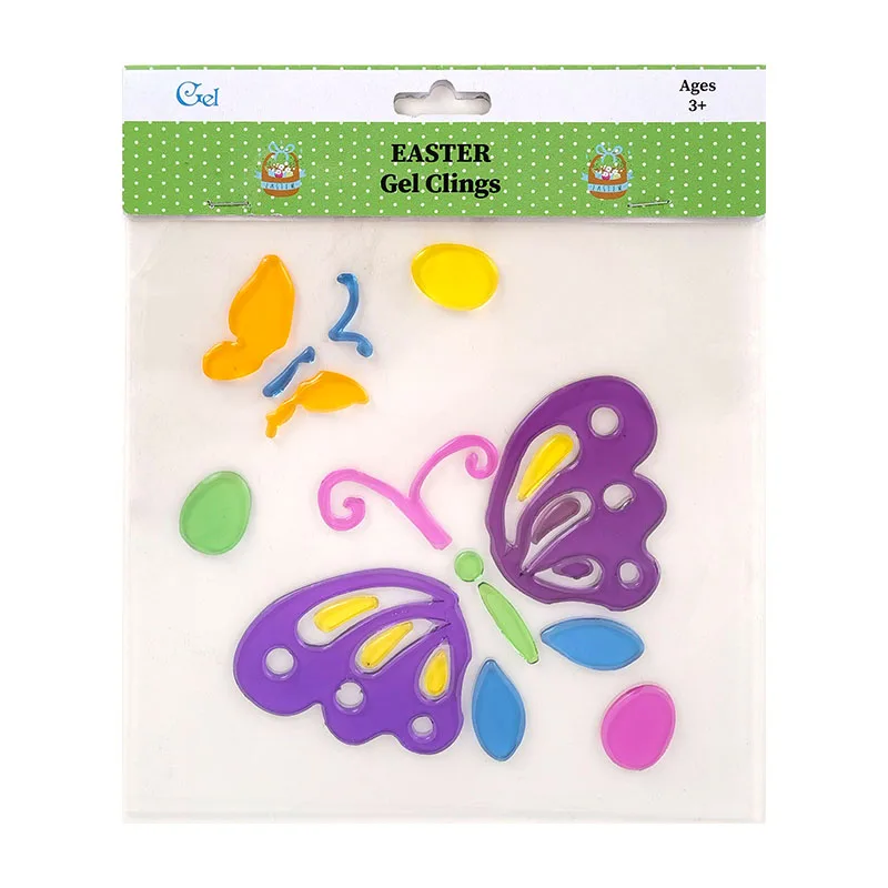 Easter Stickers Cute Bunny Eggs Shape Easter Window Sticker For Easter Decoration Home Party Ornaments