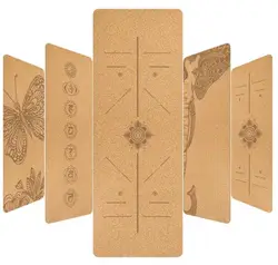 eco one wholesale cheap cork 3-6mm woman jump rope thick custom print pattern yoga mats with carrying bag