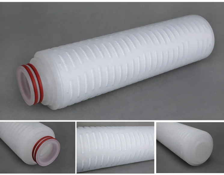 Wide Chemical compatability  Hydrophobic 20 inch PVDF membrane air filter cartridge with 226 fin/ DOE for gas Sterile Filtration