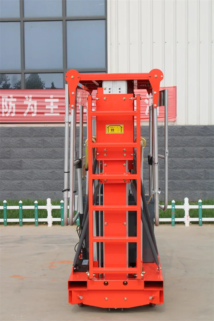 GTWY2 Professional Warehouse 8m 10.4m 12m 14m 16m Manual Hydraulic Double Masts Vertical Aerial Platform Lift