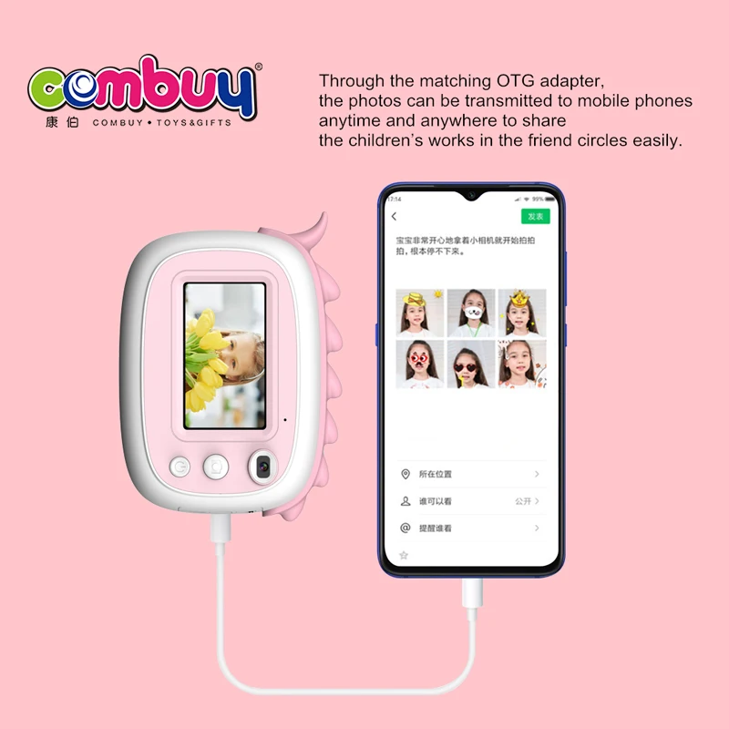 Children gift print cheap HD touch screen instant mini camera