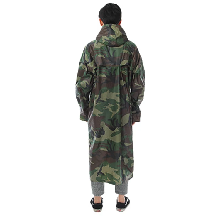 
Outdoor Military Woodland Fashion Camouflage Polyester Raincoat 