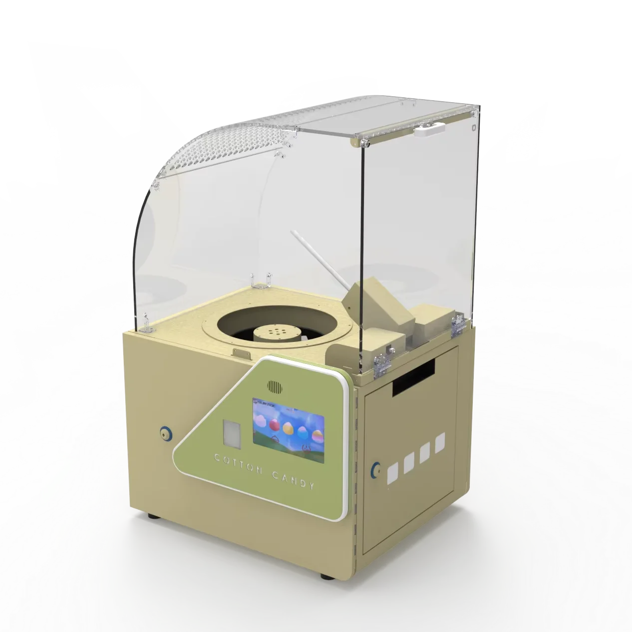 Professional Business Equipment Small Machine China Manufacturer Semi-Automatic Cotton Candy Vending Machine 5 Flavours