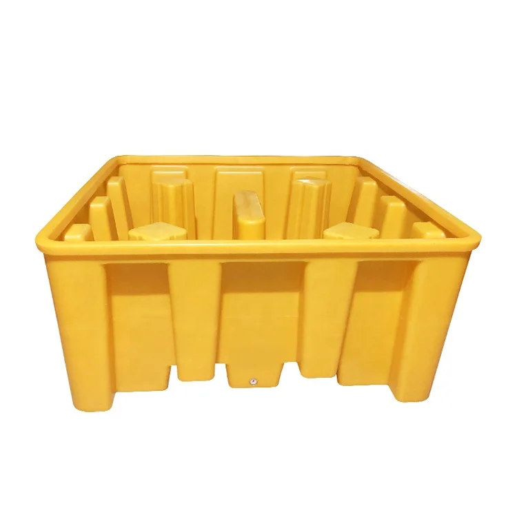 Ibc Spill Containment Pallet Stackable Secondary System 4 Drum Big Capacity Small Plastic Block Molding C2 Pallets