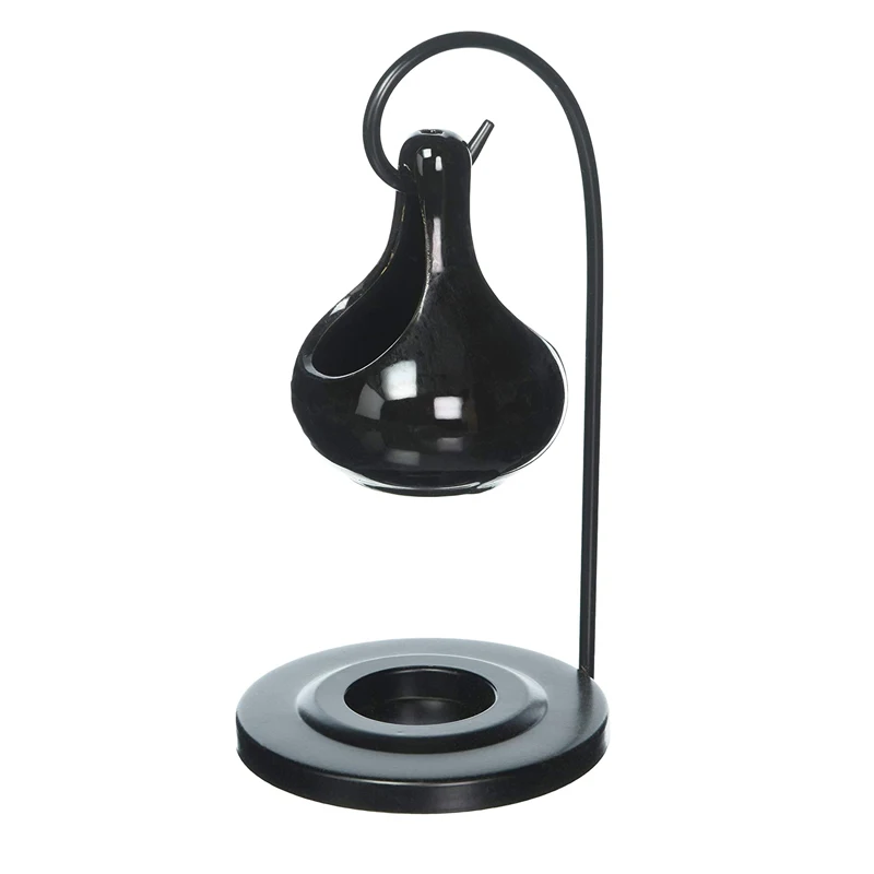 Black Ceramic Hanging Cauldron Essential Oil Burner Melt Witches Witchcraft Home Decor Tealight Candles Holder