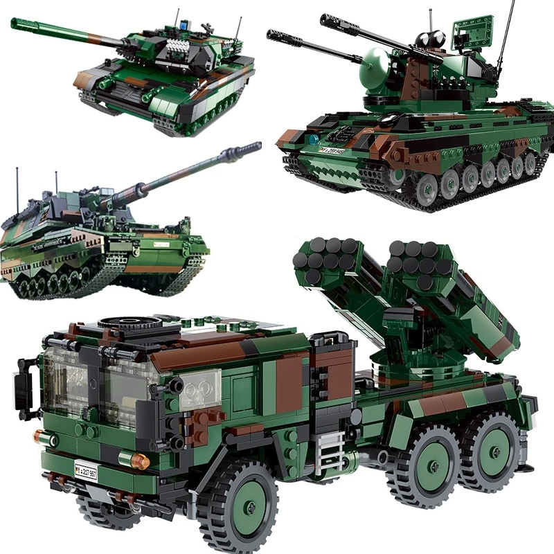 XB06040-06055 военный грузовик-цистерна бронированный автомобиль декоративный конструктор пластиковая игрушка подарок для детей мальчиков