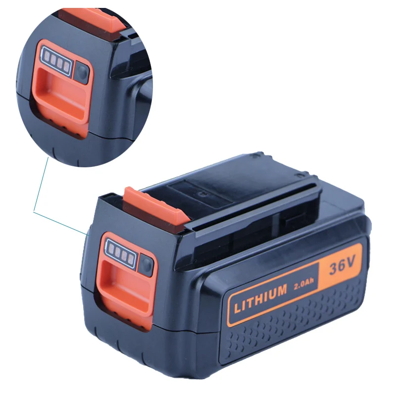 Rechargeable Replacement Black Decker battery pack 36V 2000mAh Li-ion rechargeable Power Tools Lithium Ion Batteries