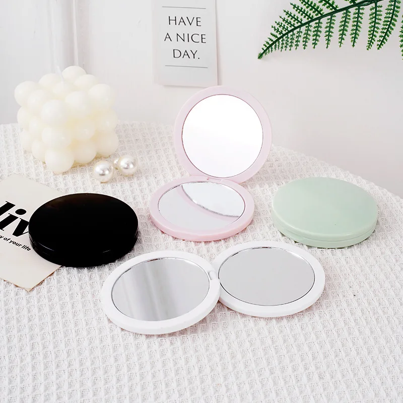 Beauty Pocket Makeup Mirror Portable Mini Square Folding Compact Mirror for Purse Travel Customized Logo  Cosmetic Mirror