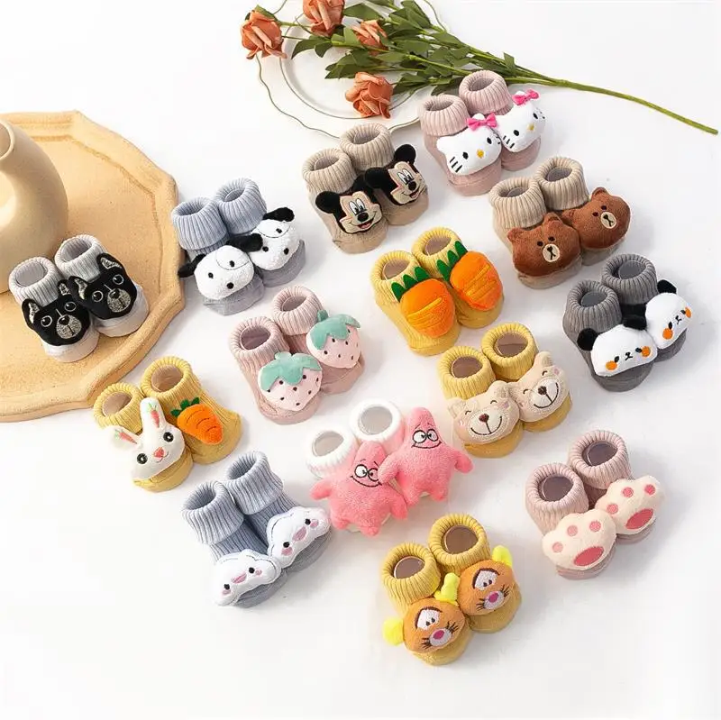  Новые детские чулки для кукол 3D модные милые Мультяшные куклы с животными мягкие дышащие хлопковые нескользящие