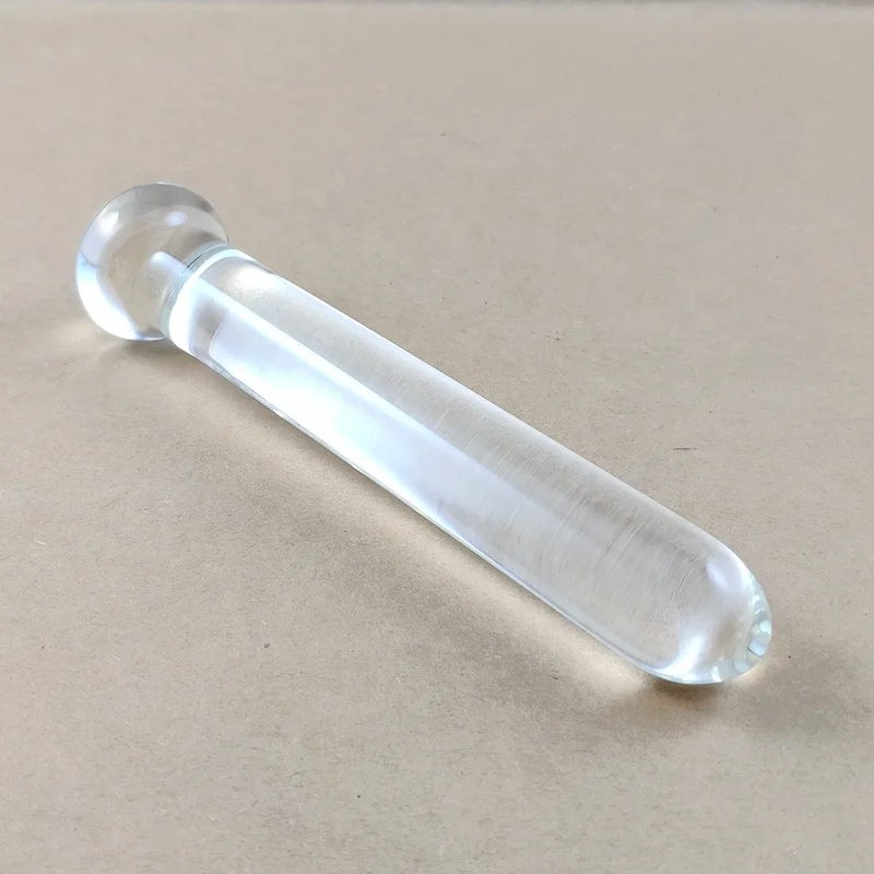 Hand Blown Simple Style Artificial Clear Glass Dick/Artificial Glass Dildo/Artificial Glass Penis for Sex Industry Distribution