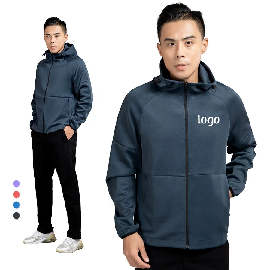 Мужская Женская тренировочная куртка с капюшоном для фитнеса, спорта, футбола, толстовка на молнии с капюшоном, тренировочная куртка для футбола