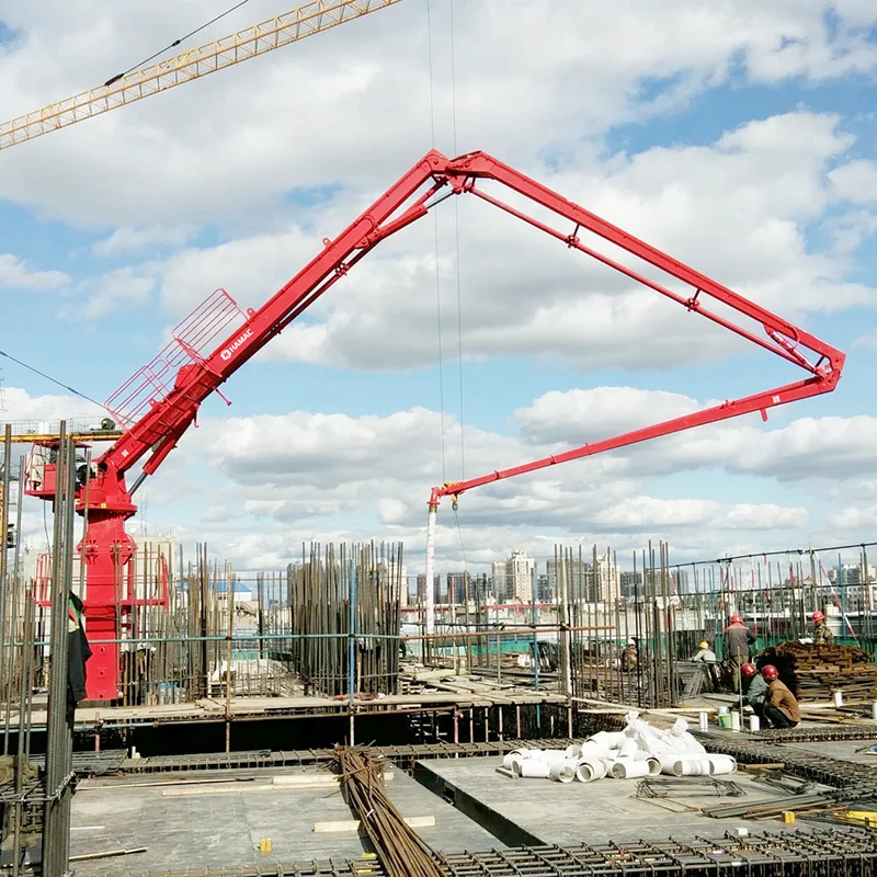 Mobile concrete placing boom Concrete carbon steel 18m placing boom for delivering concrete