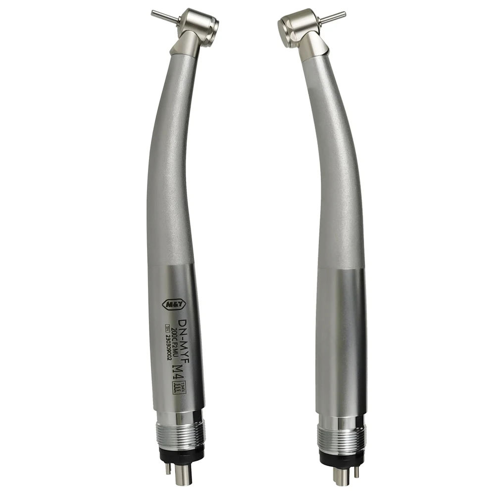 Dental Air Turbine E-Generator Back-Flow Double LED Mini Head Push Button Ceramic Bearing High Speed Kids Handpiece Children