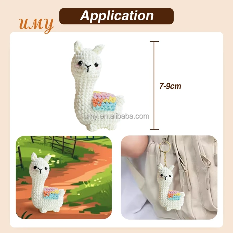Stuffed Animal Knitting Sets Beginners Crochet Kit Animal Llama Alpaca DIY Crochet Kit for Complete