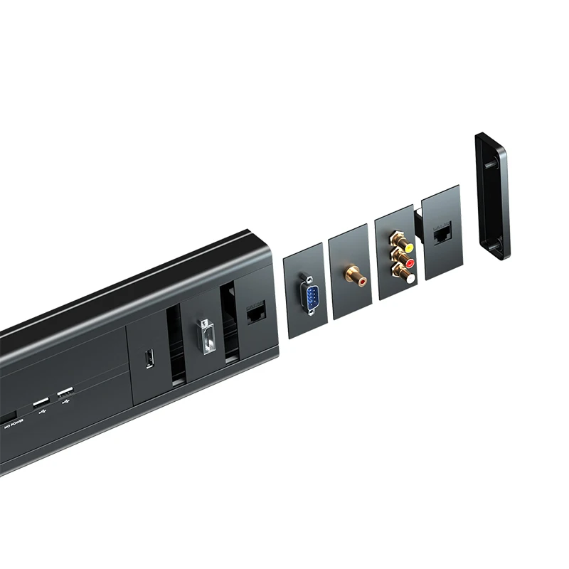  Universal Desktop Wall Multifunction plug power strip track rail