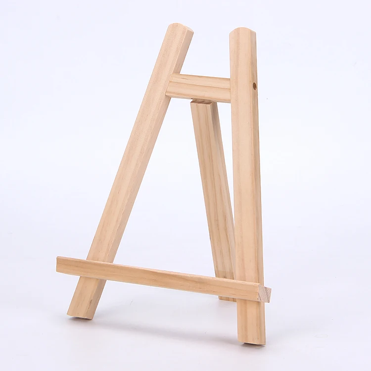 Mini Wooded Easel Natural Wood Tabletop Stand for Card Artist Photos Art Craft Painting Ladder-shaped Easel Home Decoration