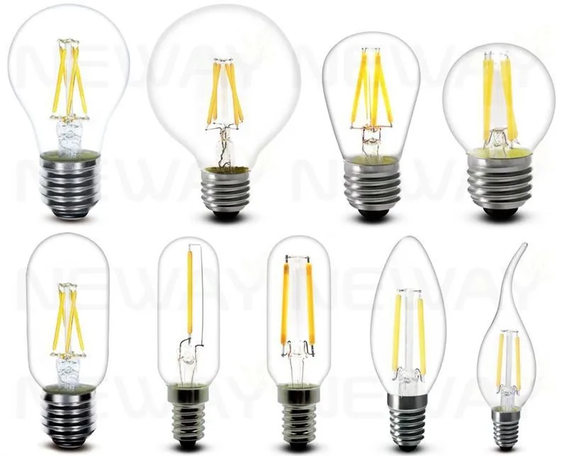 New lighting hot sell small dimmable vintage 2W 4w  E12 E14 LED Filament Bulb T25 with ce rohs saa