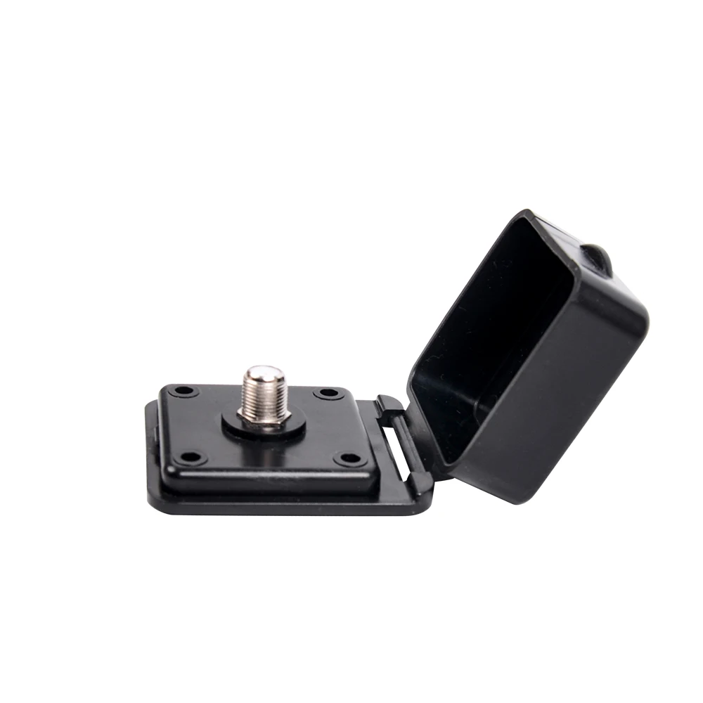 TV Standard Inlet W/Steel Trim White Mini TV/SAT Inlet Square Coaxial Cable Camper RV Boat