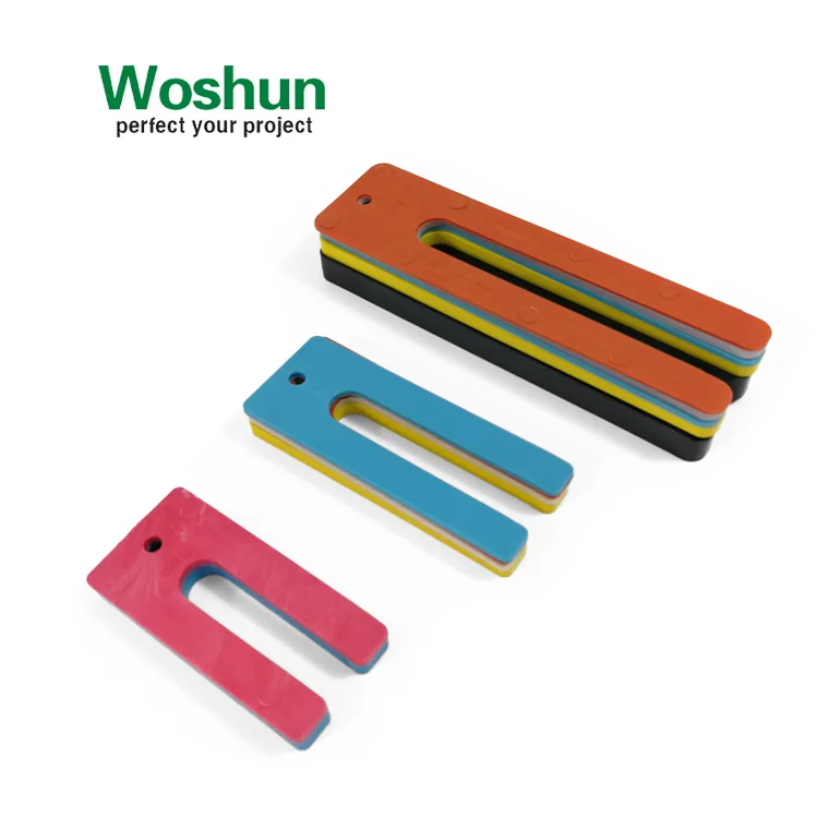 75\90\95\140mm U Type Plastic Window Packers Window Glazing Glass Flat Plastic Window Packers Plastic Horseshoe Shape Shim