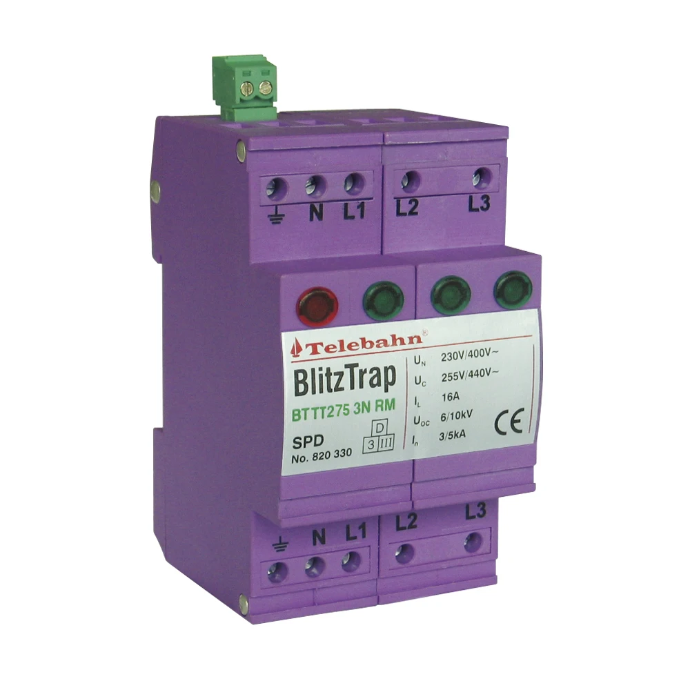 Din рейку AC SPD дом молниеотвод 16KA 230 В мощность Surge защитное устройство для дома мощность
