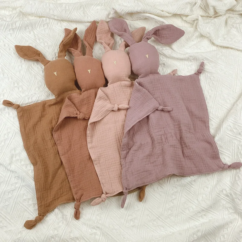 Ins Hot Baby Rabbit Comfort Towel Animal Doll Bonnie Rabbit Comfort Swaddle Blanket for Newborns