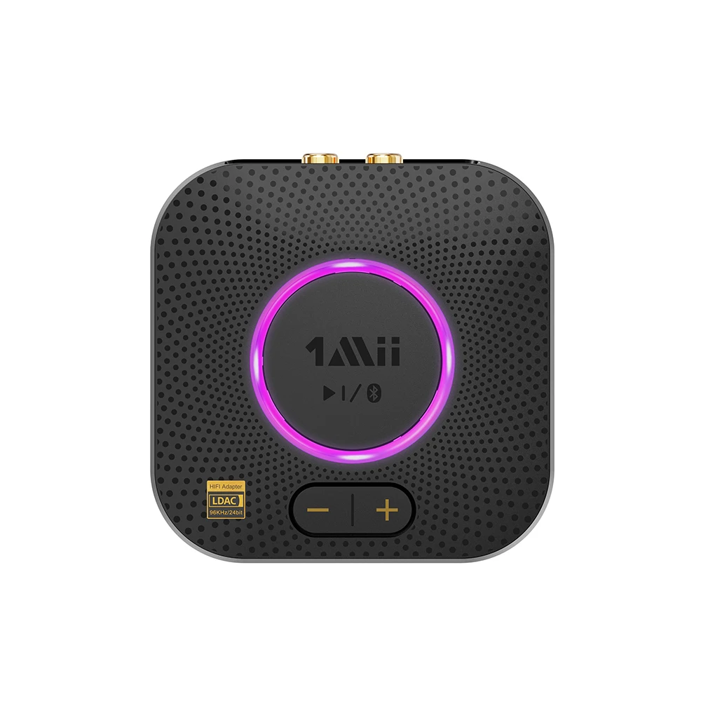 1Mii B06S+ Bluetooth 5.2 Receiver, HiFi Bluetooth Audio Adapter w/ LDAC, aptx HD & aptx Low Latency Hi-Res Stereo Adapter