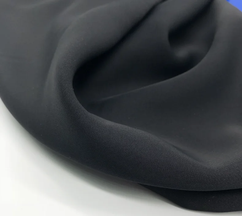Высококачественная 68-дюймовая полиэфирная Нида ткань Abaya Jet Black Korea формальная черная 25 ярдов/рулон ткани для