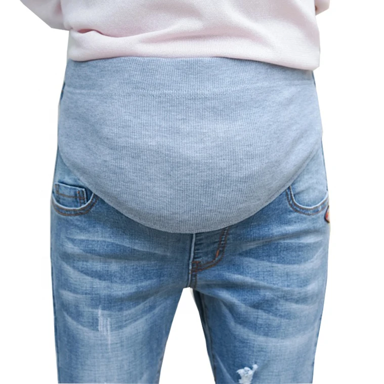 2020 wholesale Custom fashion maternity jeans pregnant women denim pants
