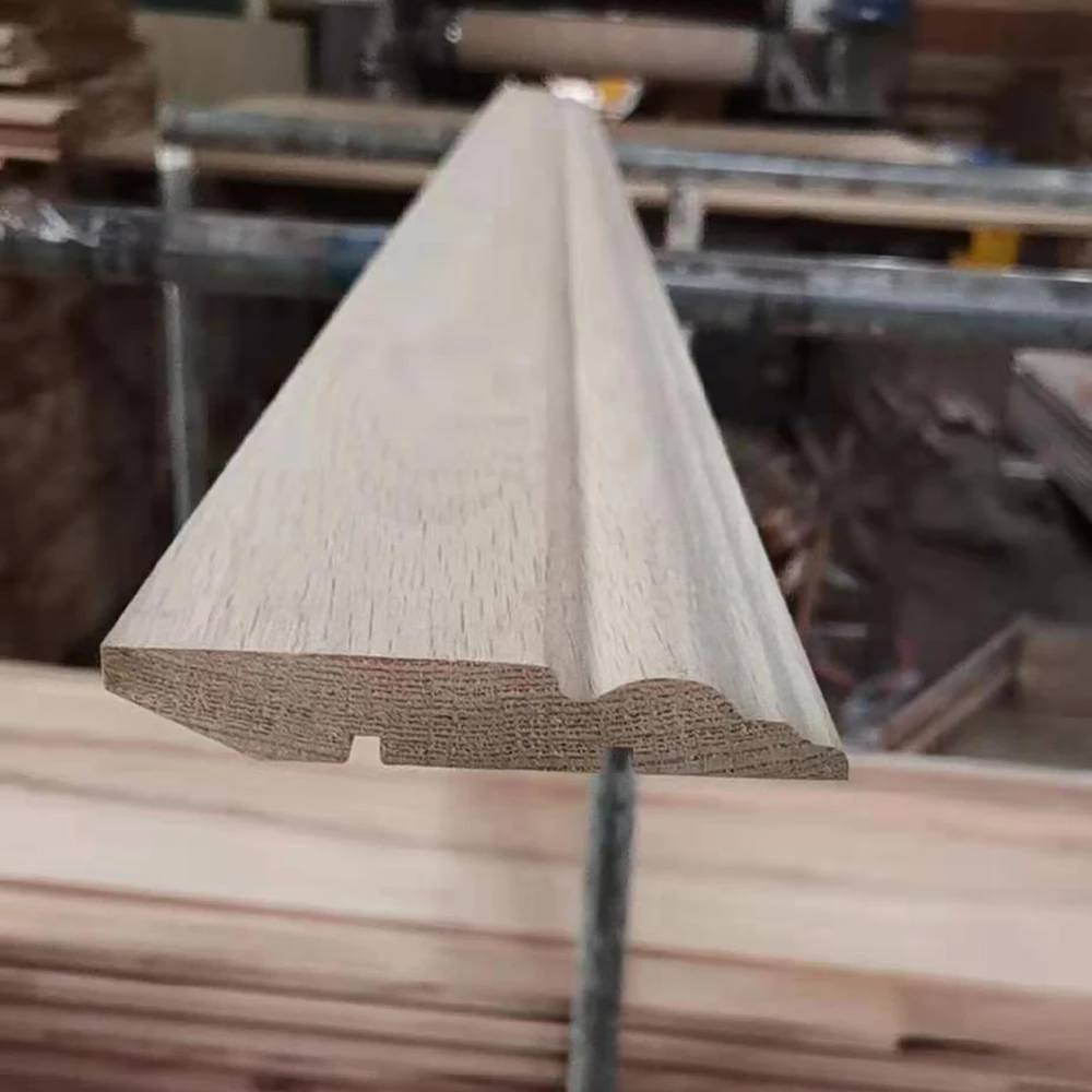 Solid Wood Stair Nose Skirting Genuine Solid Russian White Oak Hardwood flooring Strip Wood Flooring Accessories